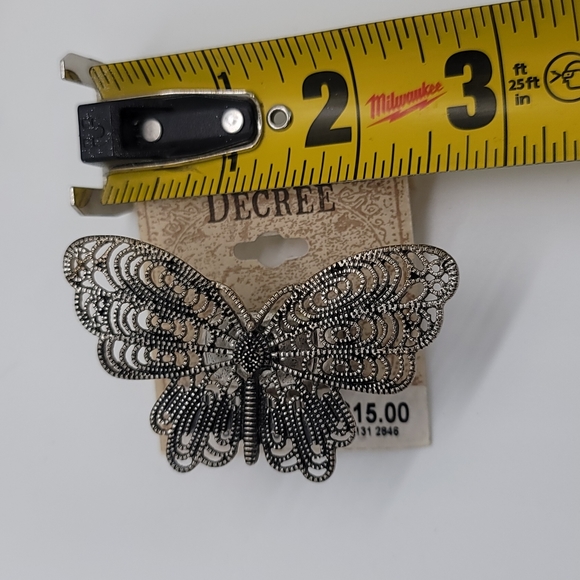 Decree Boho Large Butterfly Women's Ring Stretch Adjustable - Picture 6 of 7